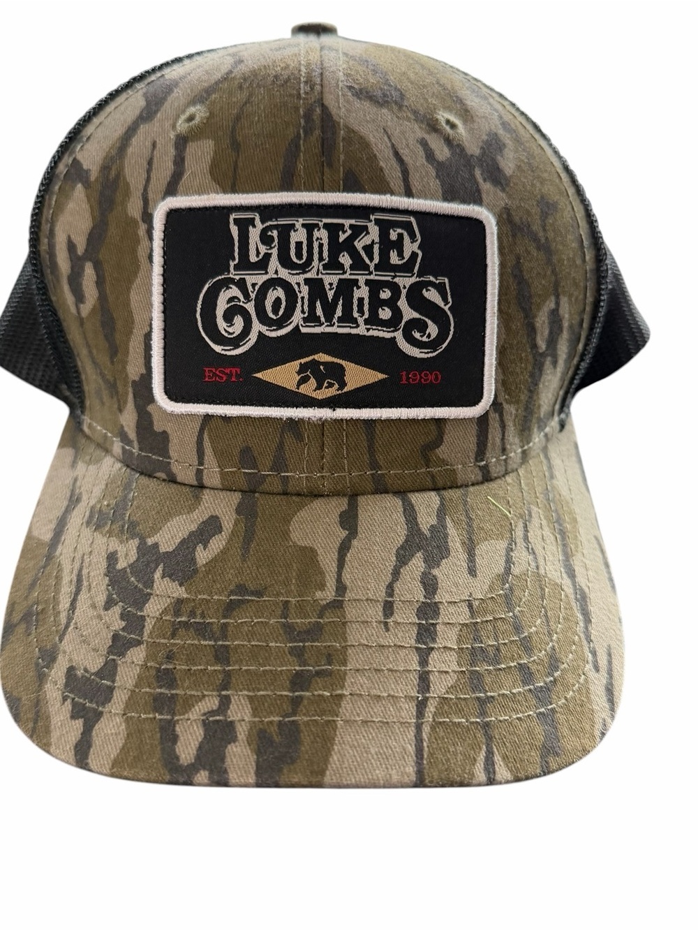Normal Brand x Luke Combs Bottomland Camo Snapback Mesh Trucker Hat EUC